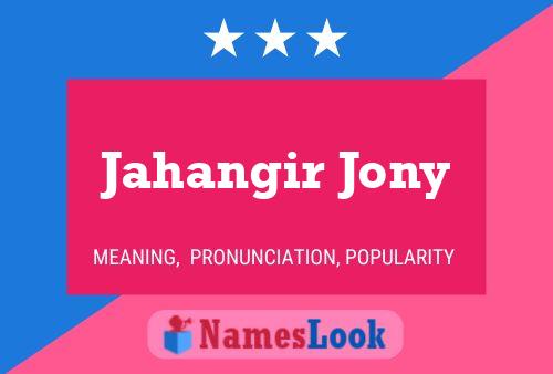 Póster del nombre Jahangir Jony