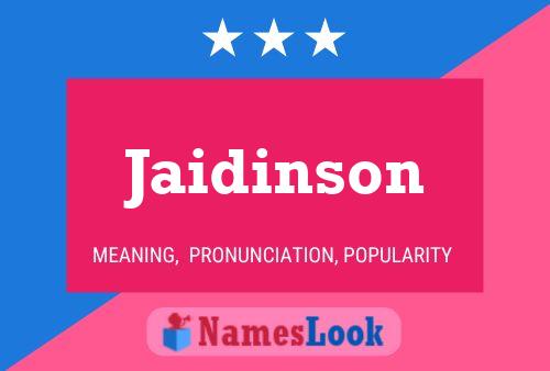 Póster del nombre Jaidinson