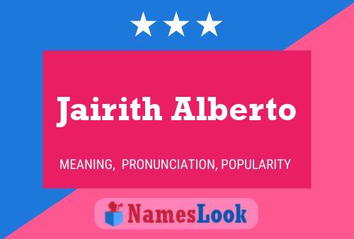 Póster del nombre Jairith Alberto