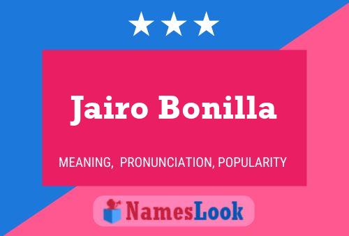 Póster del nombre Jairo Bonilla