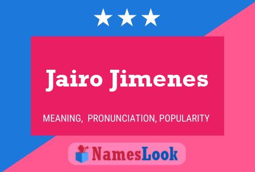 Póster del nombre Jairo Jimenes