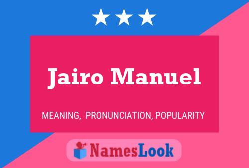 Póster del nombre Jairo Manuel