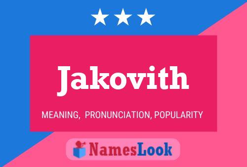 Póster del nombre Jakovith