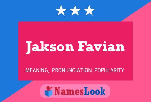 Póster del nombre Jakson Favian