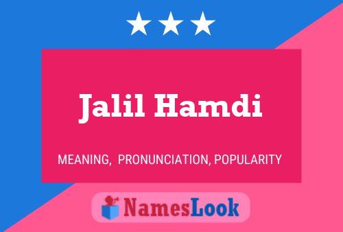 Póster del nombre Jalil Hamdi