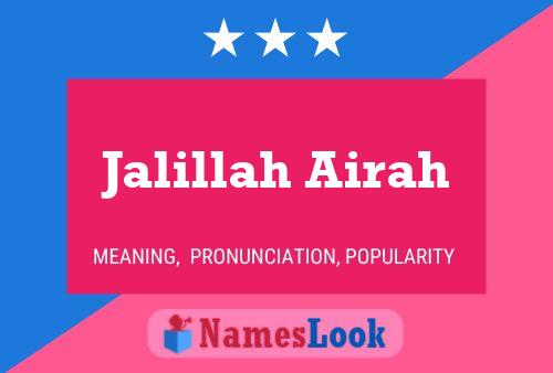 Póster del nombre Jalillah Airah