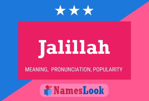 Póster del nombre Jalillah