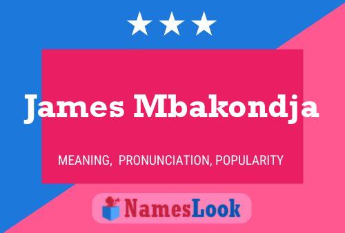 Póster del nombre James Mbakondja