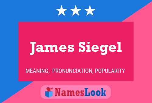 Póster del nombre James Siegel