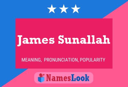 Póster del nombre James Sunallah