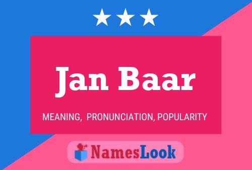 Póster del nombre Jan Baar