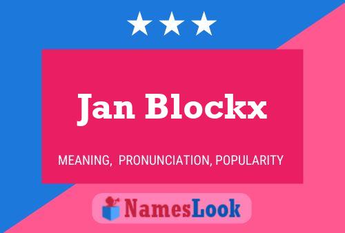 Póster del nombre Jan Blockx