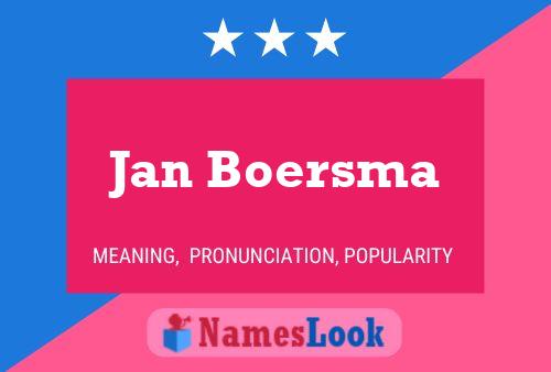 Póster del nombre Jan Boersma