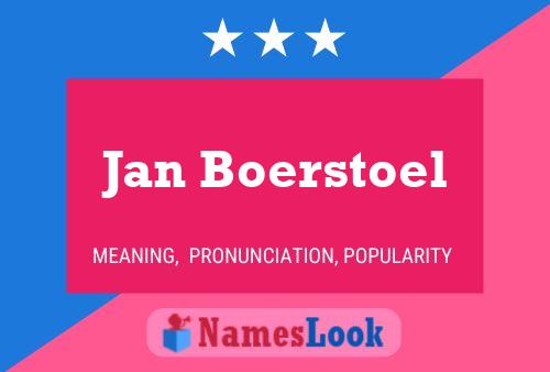 Póster del nombre Jan Boerstoel