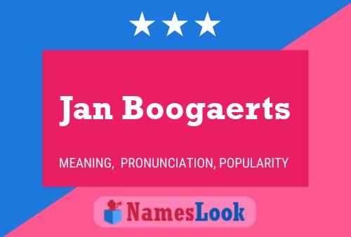 Póster del nombre Jan Boogaerts