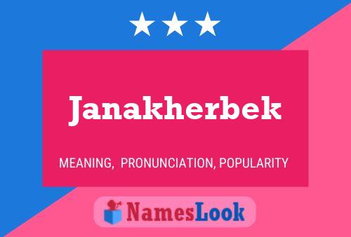 Póster del nombre Janakherbek