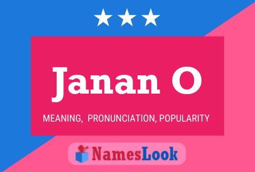 Póster del nombre Janan O