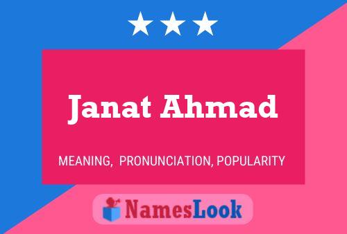 Póster del nombre Janat Ahmad