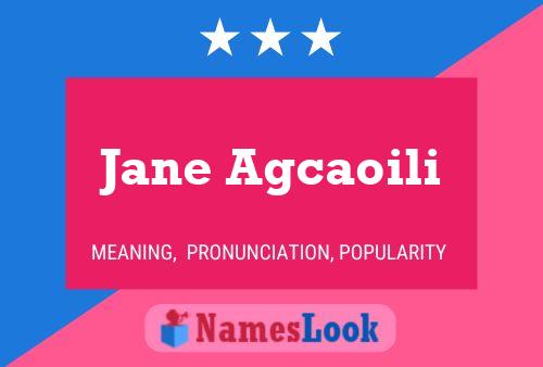 Póster del nombre Jane Agcaoili