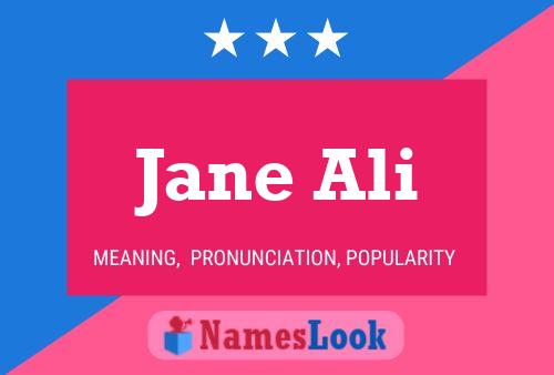 Póster del nombre Jane Ali