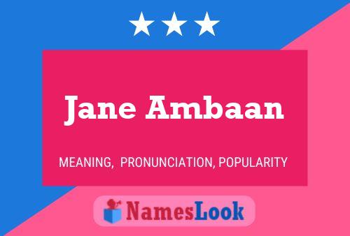 Póster del nombre Jane Ambaan