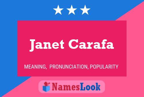 Póster del nombre Janet Carafa