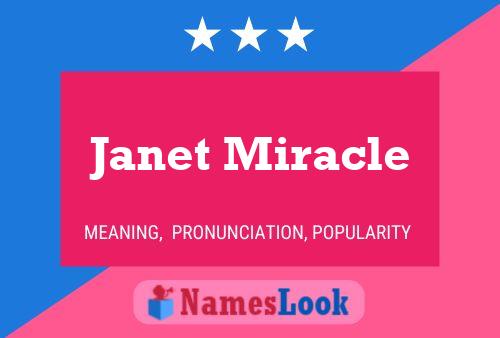 Póster del nombre Janet Miracle