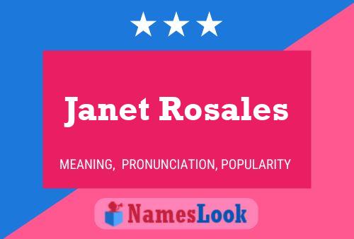 Póster del nombre Janet Rosales