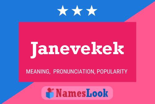 Póster del nombre Janevekek