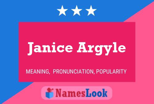 Póster del nombre Janice Argyle