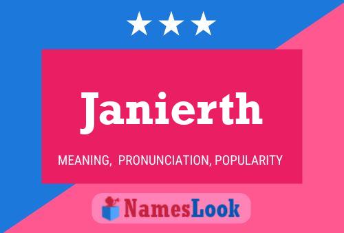 Póster del nombre Janierth