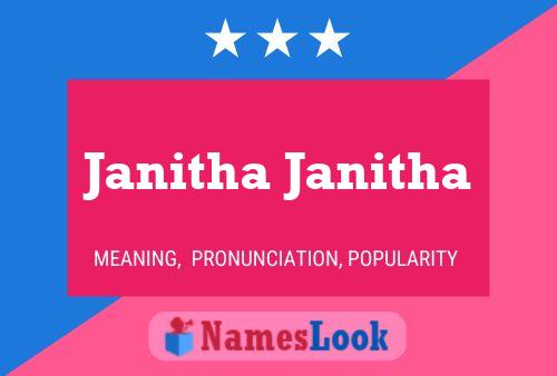 Póster del nombre Janitha Janitha