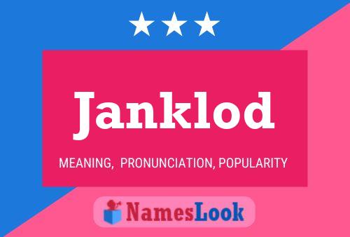 Póster del nombre Janklod