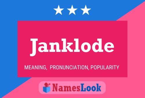 Póster del nombre Janklode