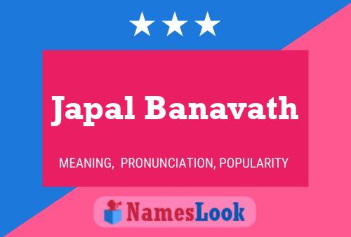 Póster del nombre Japal Banavath