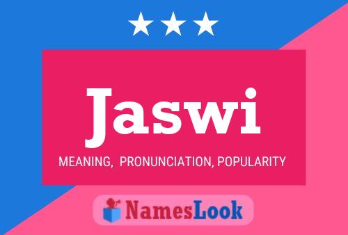 Póster del nombre Jaswi