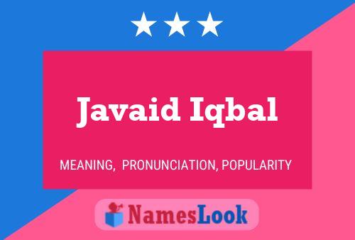 Póster del nombre Javaid Iqbal