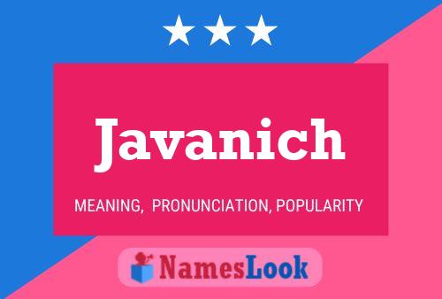 Póster del nombre Javanich