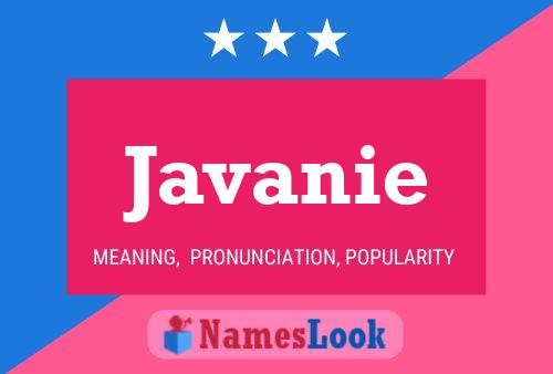 Póster del nombre Javanie