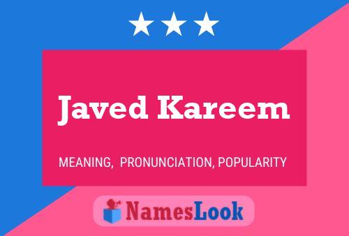 Póster del nombre Javed Kareem