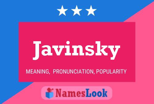 Póster del nombre Javinsky