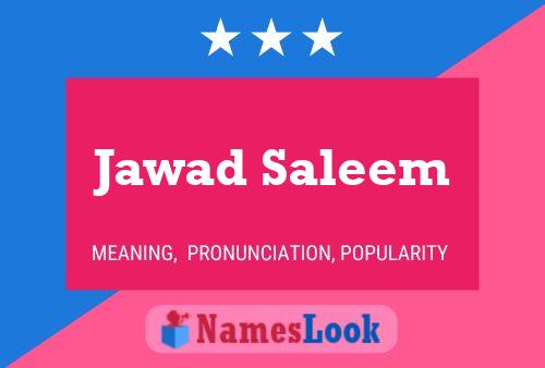 Póster del nombre Jawad Saleem