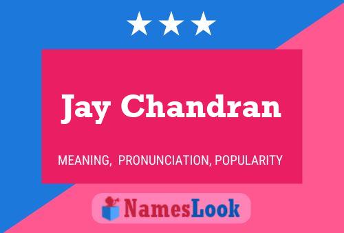 Póster del nombre Jay Chandran