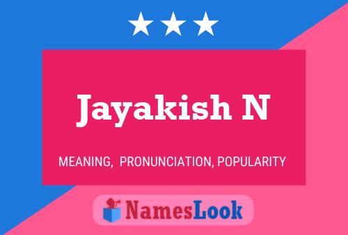 Póster del nombre Jayakish N