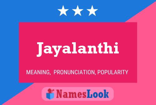 Póster del nombre Jayalanthi