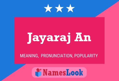 Póster del nombre Jayaraj An