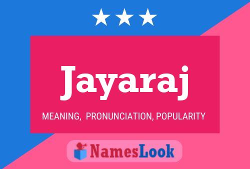 Póster del nombre Jayaraj