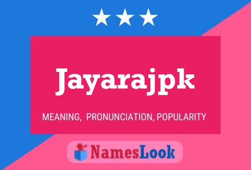 Póster del nombre Jayarajpk