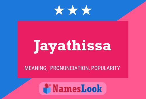 Póster del nombre Jayathissa