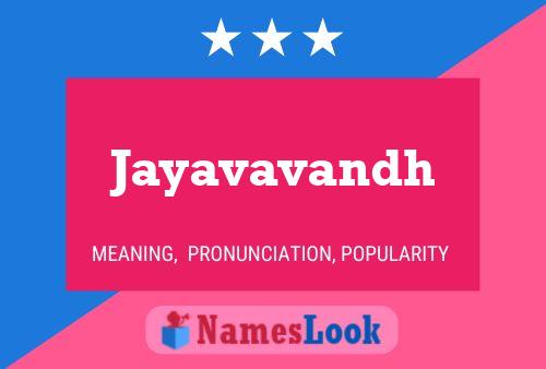 Póster del nombre Jayavavandh